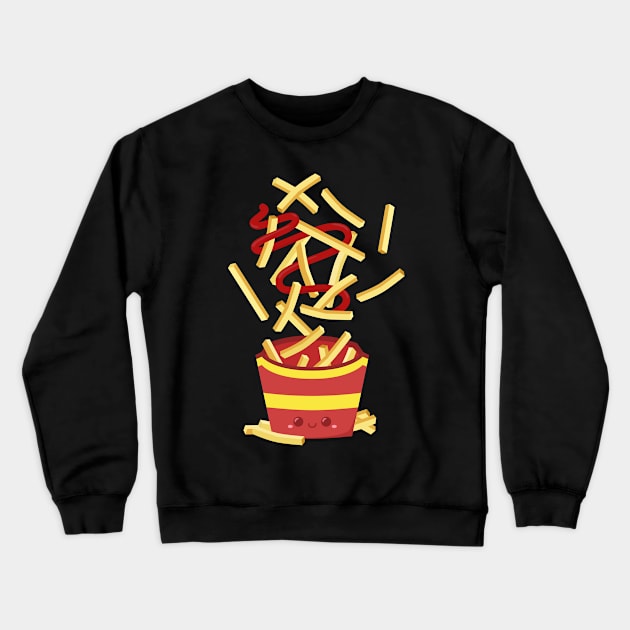 Extreme French Fry Making Crewneck Sweatshirt by StrayKoi